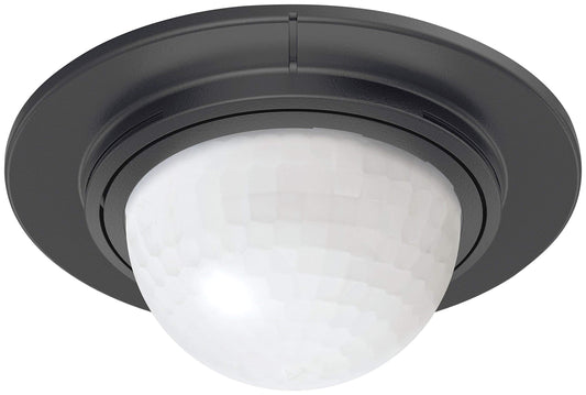 Steinel Einbau-Bewegungsmelder IS 360-1 schwarz, 1000 W Schaltleistung, 360° Sensor, max. 4 m Reichweite, LED geeignet