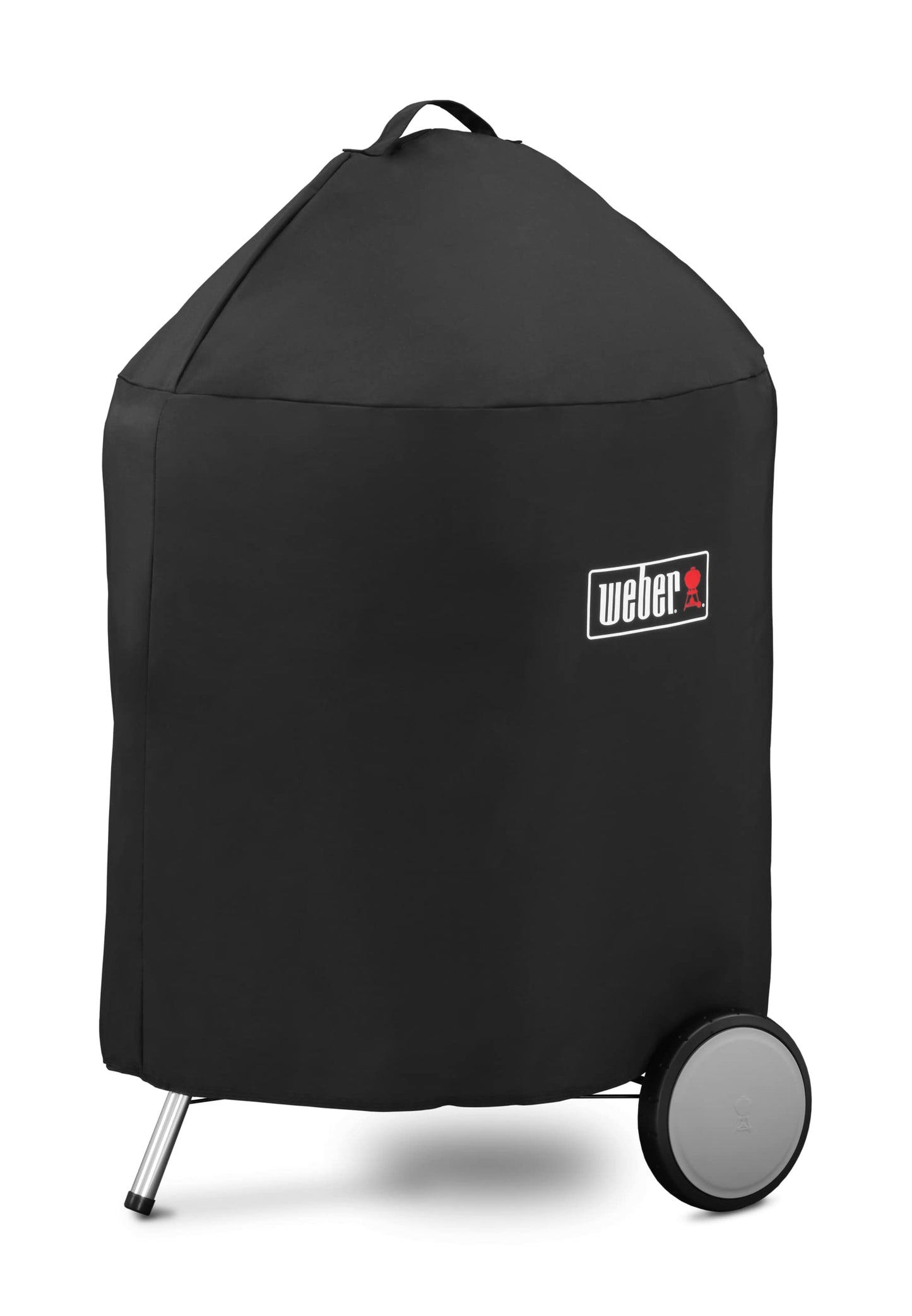 Weber Premium Grillabdeckhaube für Ø 57cm Holzkohlegrills, atmungsaktiv UV- & wasserbeständig, Schutz for Wind & Wetter, mit Klettverschluss zum Befestigen, leicht, Grillcover - Schwarz (7143)