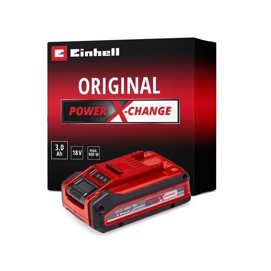 Original Einhell 18V 3,0 Ah Power X-Change PLUS (18V Akku, universell verwendbar für alle PXC-Geräte, ohne Selbstentladung, 3-Stufen-LED Ladestandskontrolle, angepasste Ladezyklen, ohne Ladegerät)