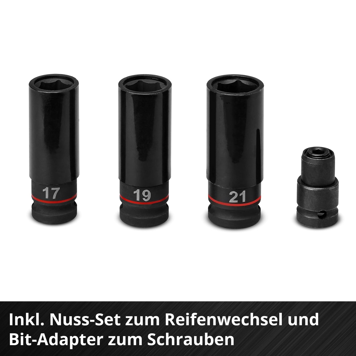 Einhell Professional Akku-Schlagschrauber IMPAXXO 18/450 Power X-Change (18 V, 450 Nm, 3 Leistungsstufen, Brushless, 1/2"-Aufnahme, inkl. Nuss-Set, ohne Akku)
