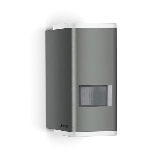 Steinel Wandleuchte L 930 S anthrazit, 9.3 W, LED-Außenleuchte, 140° Bewegungsmelder, Up-/Downlight warmweiß, Dauerlicht