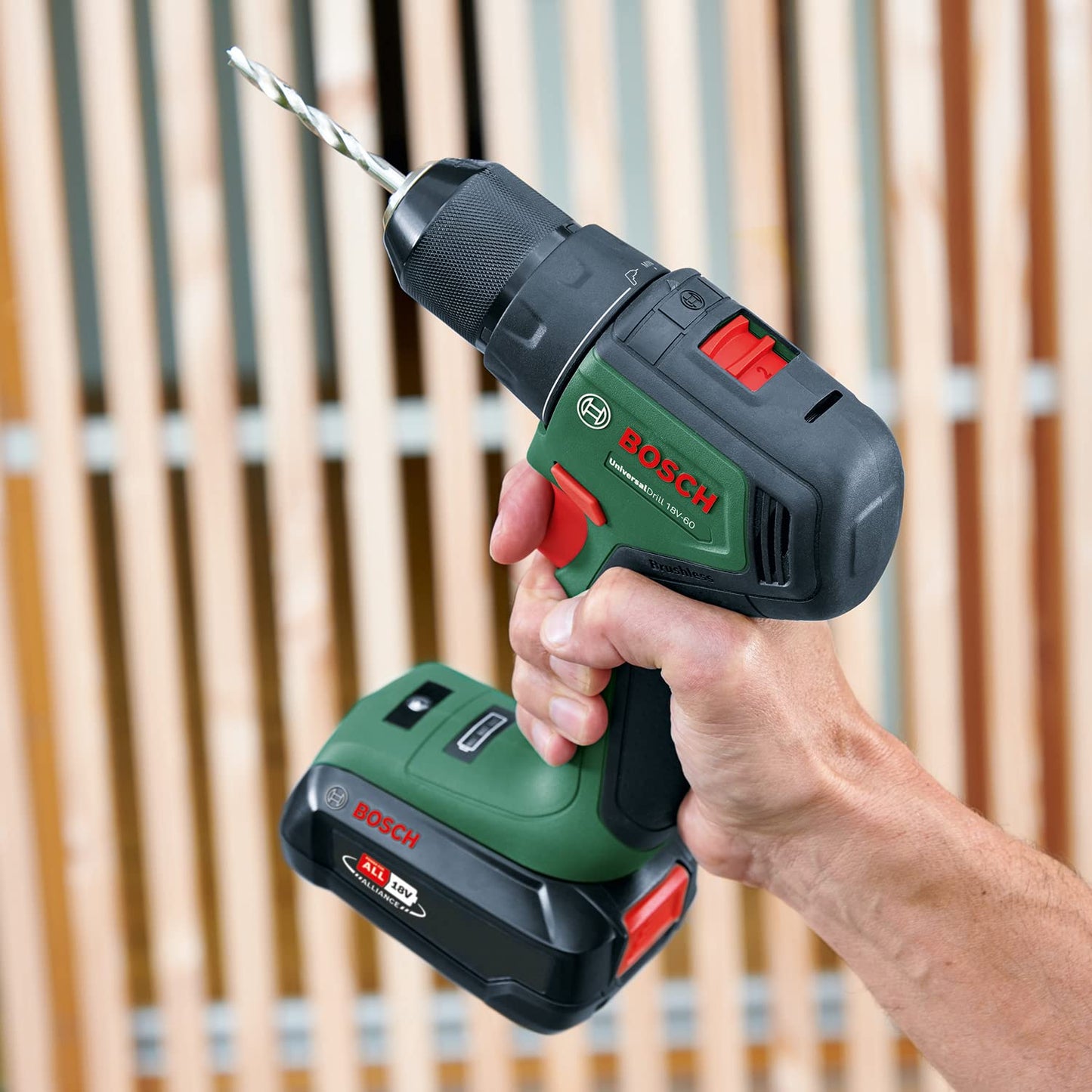 Bosch Akkuschrauber UniversalDrill 18V-60 (ohne Akku, 18 Volt System, im Karton)