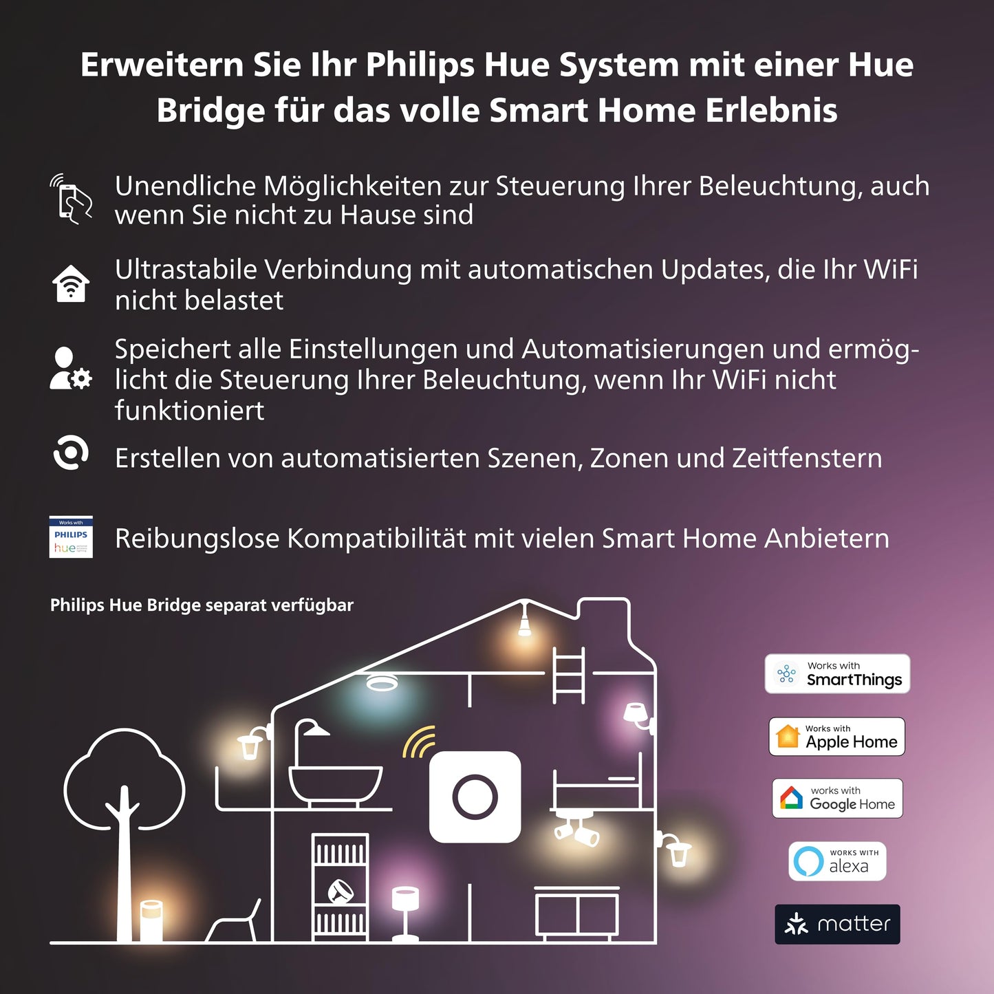 Philips Hue White & Color Ambiance Lily Gartenspot Single Spotlight Extension: Intelligente Außenbeleuchtung für den Garten, funktioniert mit Alexa, Google Assistant und Apple Homekit