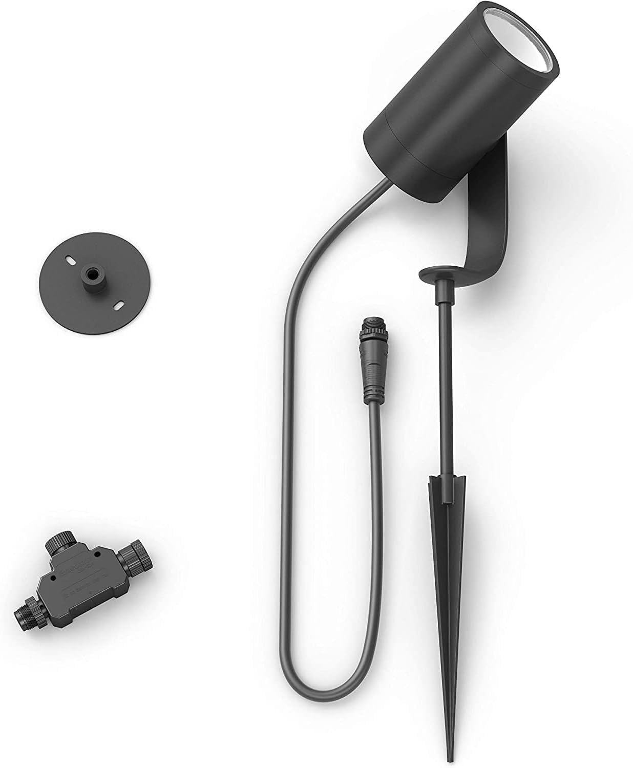 Philips Hue White & Color Ambiance Lily Gartenspot Single Spotlight Extension: Intelligente Außenbeleuchtung für den Garten, funktioniert mit Alexa, Google Assistant und Apple Homekit