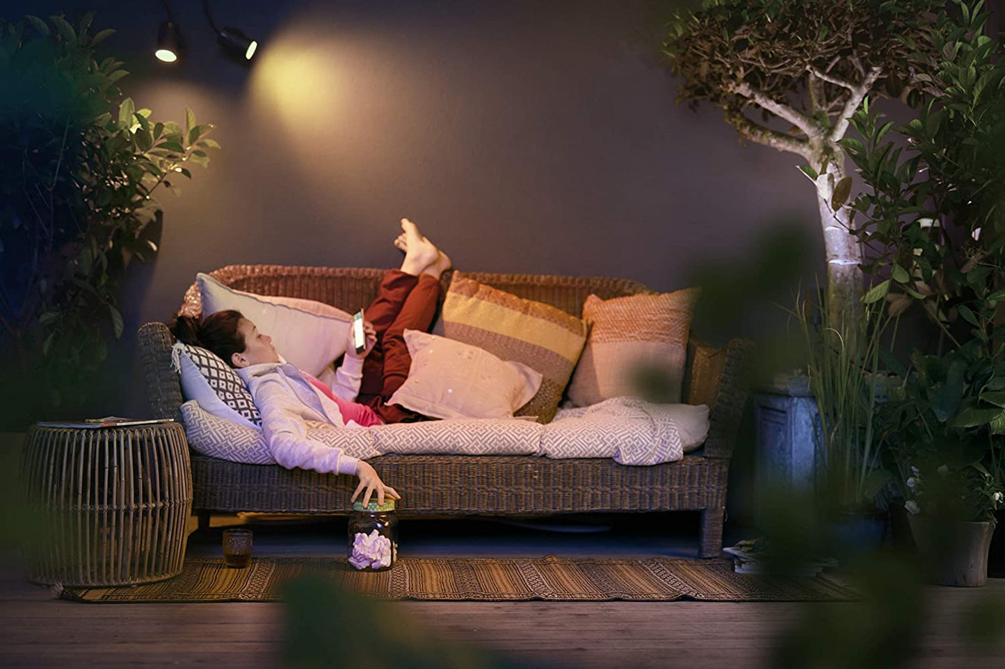 Philips Hue White & Color Ambiance Lily Gartenspot Single Spotlight Extension: Intelligente Außenbeleuchtung für den Garten, funktioniert mit Alexa, Google Assistant und Apple Homekit