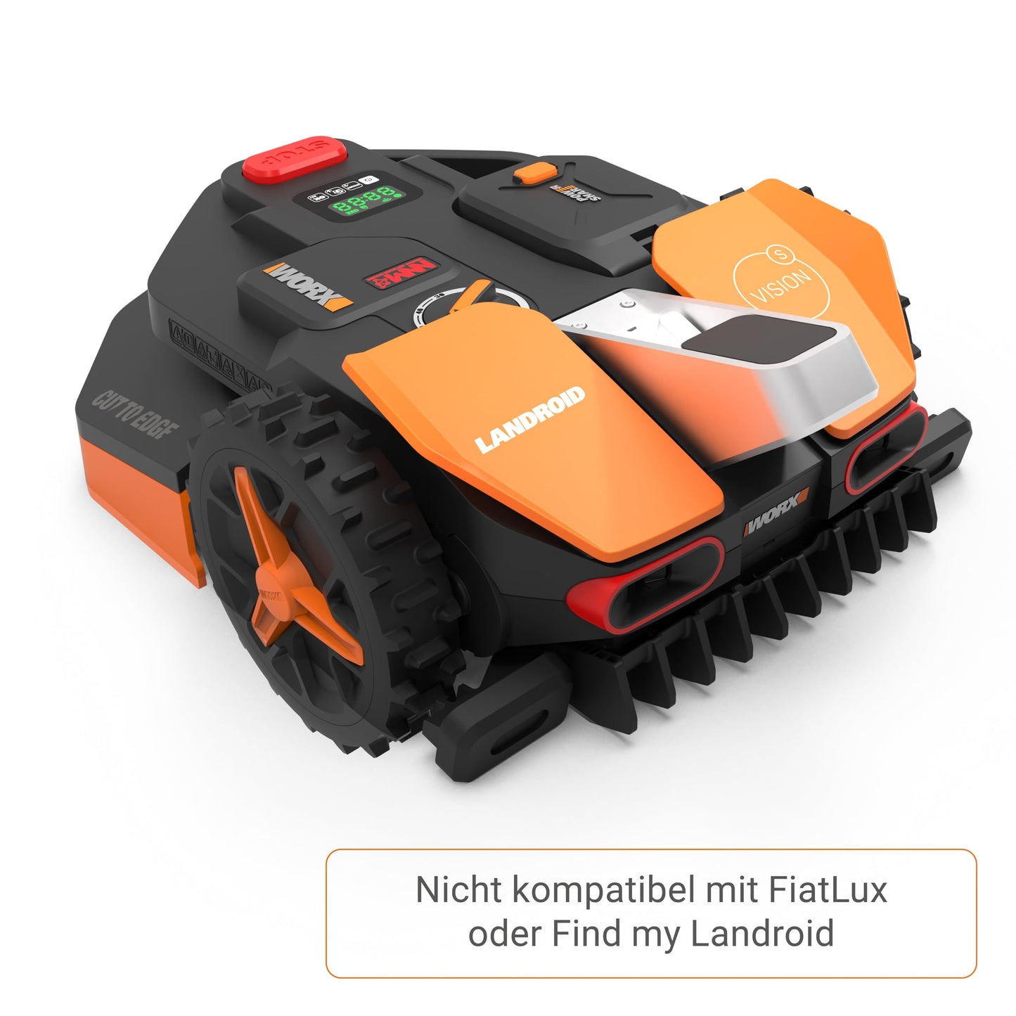 WORX WA0711 FIATLUX LED Scheinwerfer für Vision Mähroboter - bietet die Möglichkeit bei Dämmerung & Dunkelheit zu mähen - bietet zusätzlichen Schutz in der Dunkelheit - originales Zubehör