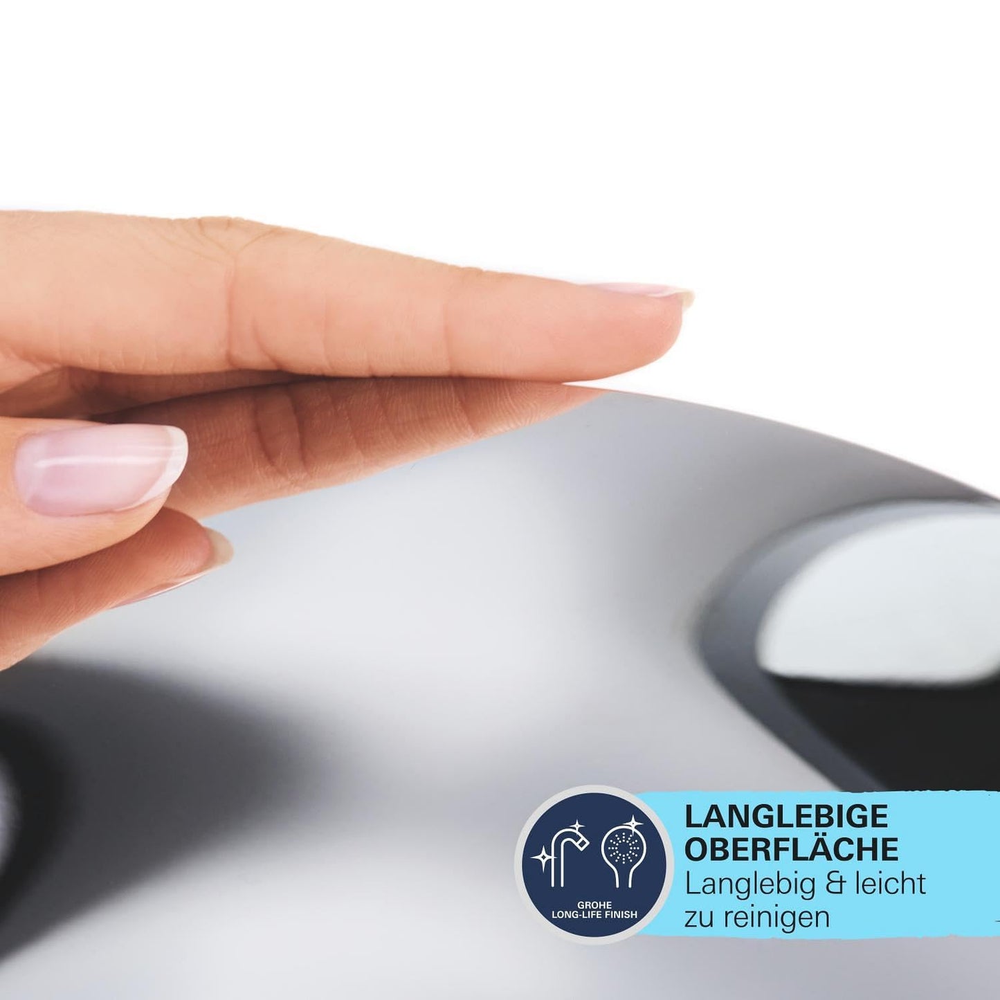 GROHE Vitalio Get, wassersparender Duschkopf (Universalanschluss passend zu Standard Duschschläuchen, für Durchlauferhitzer geeignet, Antikalk System), chrom, 27458000