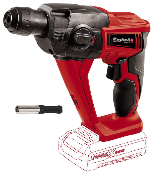 Einhell Akku Bohrhammer TE-HD 18 Li Solo Power X-Change (Lithium Ionen, 18V, 1,2 J, Bohrleistung in Beton 12 mm, SDS-plus-Aufnahme, LED-Licht, ohne Akku und Ladergerät)