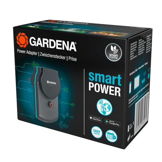 Gardena smart Power Zwischenstecker: Schaltbarer Verbindungsstecker für den Außenbereich zur Einbindung beliebiger Elektrogeräte in das Gardena smart system, z.B. für Pumpen oder Leuchten (19095-20)