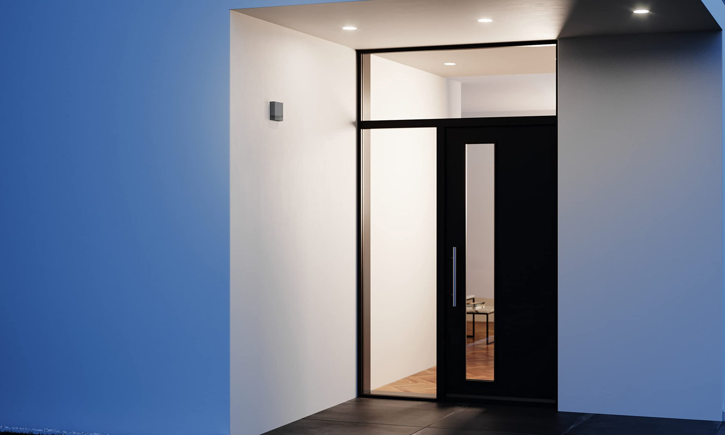 Steinel Bewegungsmelder IS 180 Digi Connect, 180° und 3 Zonen Erfassunsgbereich, Zeitschaltuhr, steuerbar per App, 1000 W, Anthrazit