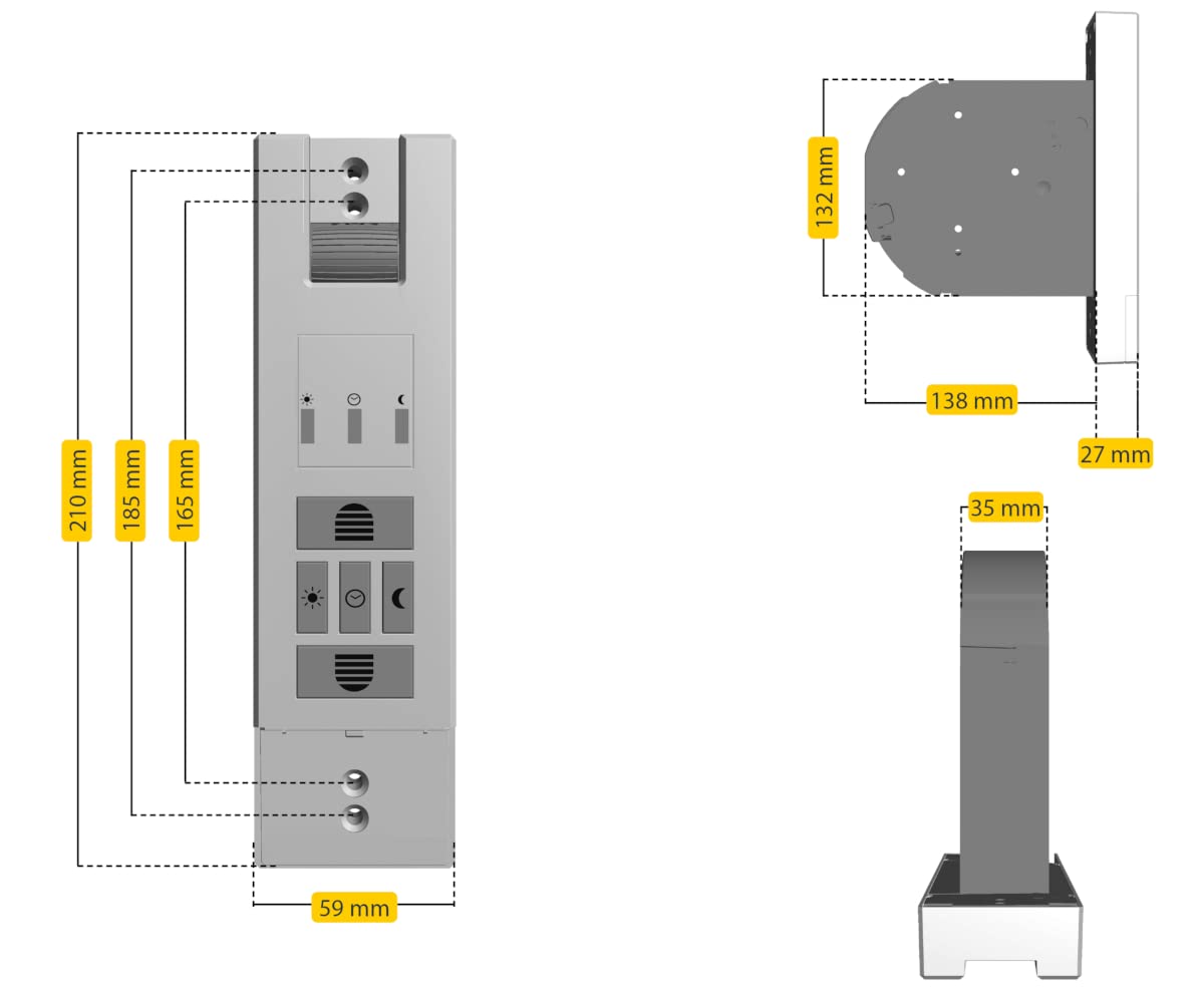 Schellenberg 22765 Elektrischer Gurtwickler Unterputz RolloDrive 65 Standard, Rolladenantrieb bis 6 m² Rollladenfläche,für 23 mm Rolladen-Gurt, Zugkraft max. 45 kg, mit Zeitautomatik, Netzstecker