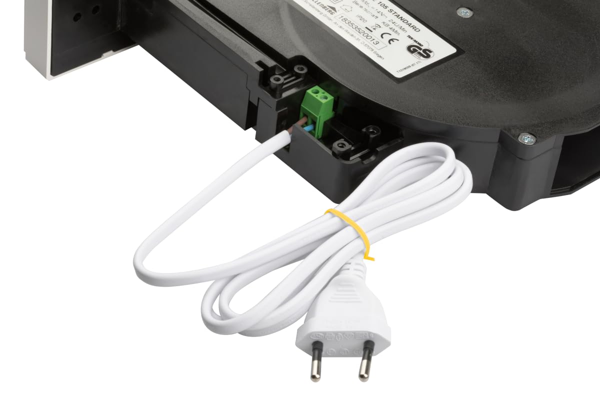 Schellenberg 22765 Elektrischer Gurtwickler Unterputz RolloDrive 65 Standard, Rolladenantrieb bis 6 m² Rollladenfläche,für 23 mm Rolladen-Gurt, Zugkraft max. 45 kg, mit Zeitautomatik, Netzstecker