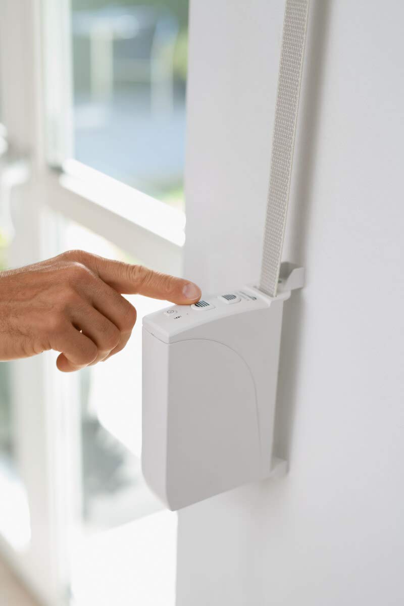 Schellenberg 22735 Elektrischer Gurtwickler Aufputz RolloDrive 35, bis 4 m² Rollladenfläche, für 14 bis 15 mm Gurtbreite, Zugkraft 12 kg, mit Zeitautomatik und Netzteil