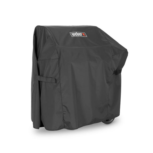 Weber Premium Grillabdeckhaube für Spirit & Spirit II 300er Modelle, atmungsaktiv UV- & wasserbeständig, mit Klettverschluss zum Befestigen, Grillcover, BBQ-Abdeckung - Schwarz (7183)