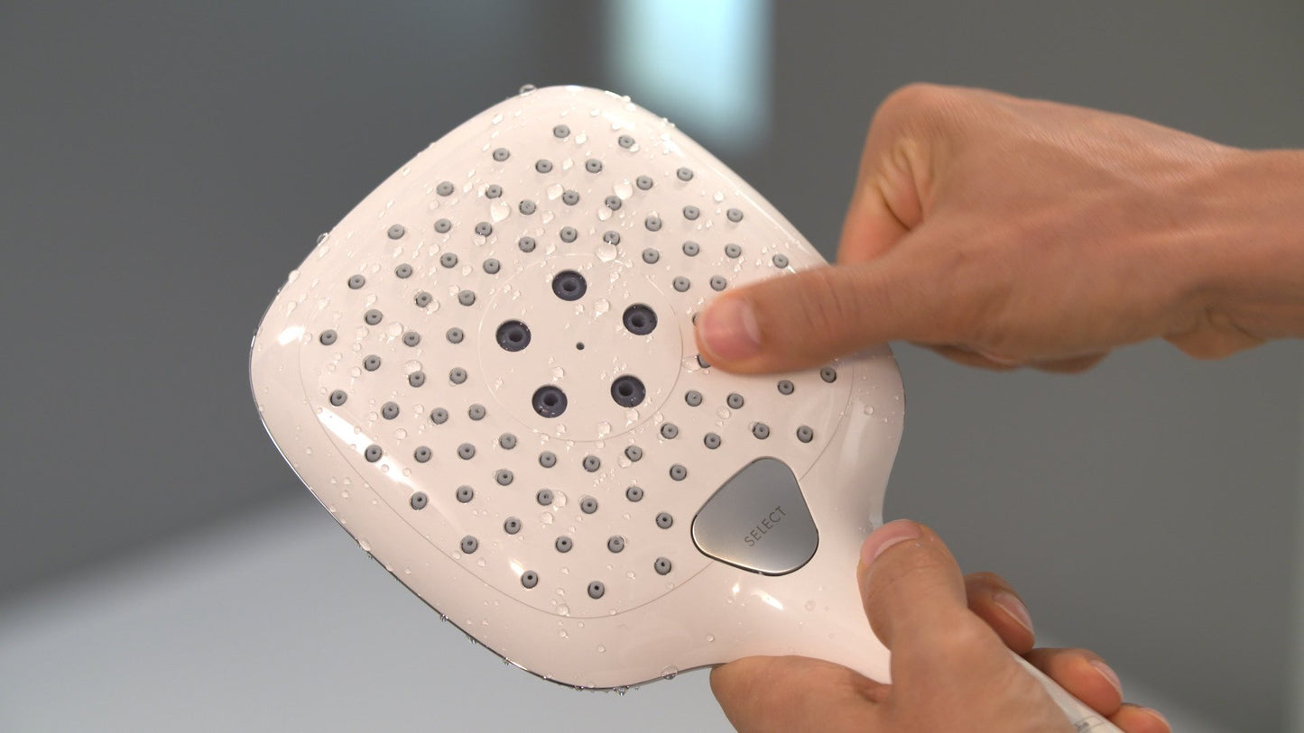 hansgrohe Raindance Select E 150 Duschkopf, 3 Strahlarten, Weiß/Chrom