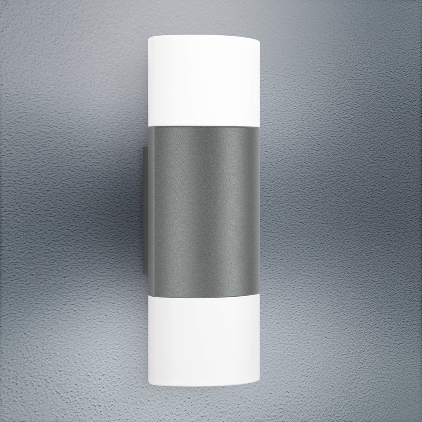 Steinel Wandleuchte L 910 S Anthrazit, Up-/Downlight ohne Sensor, 9.8 W LED Außenleuchte, warmweiße Wandlampe, Aluminium