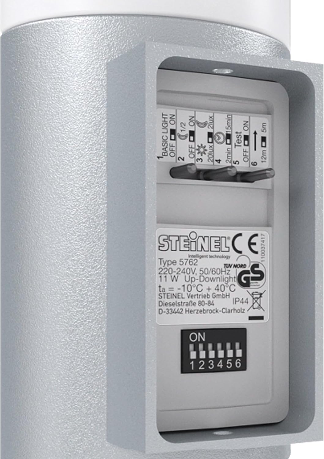 Steinel LED Außenleuchte L 910 S anthrazit, Wandleuchte mit 180° Infrarot Bewegungsmelder, 12m Reichweite, Dauerlicht, Softlichtstart, IP44 als Außenbeleuchtung geeignet