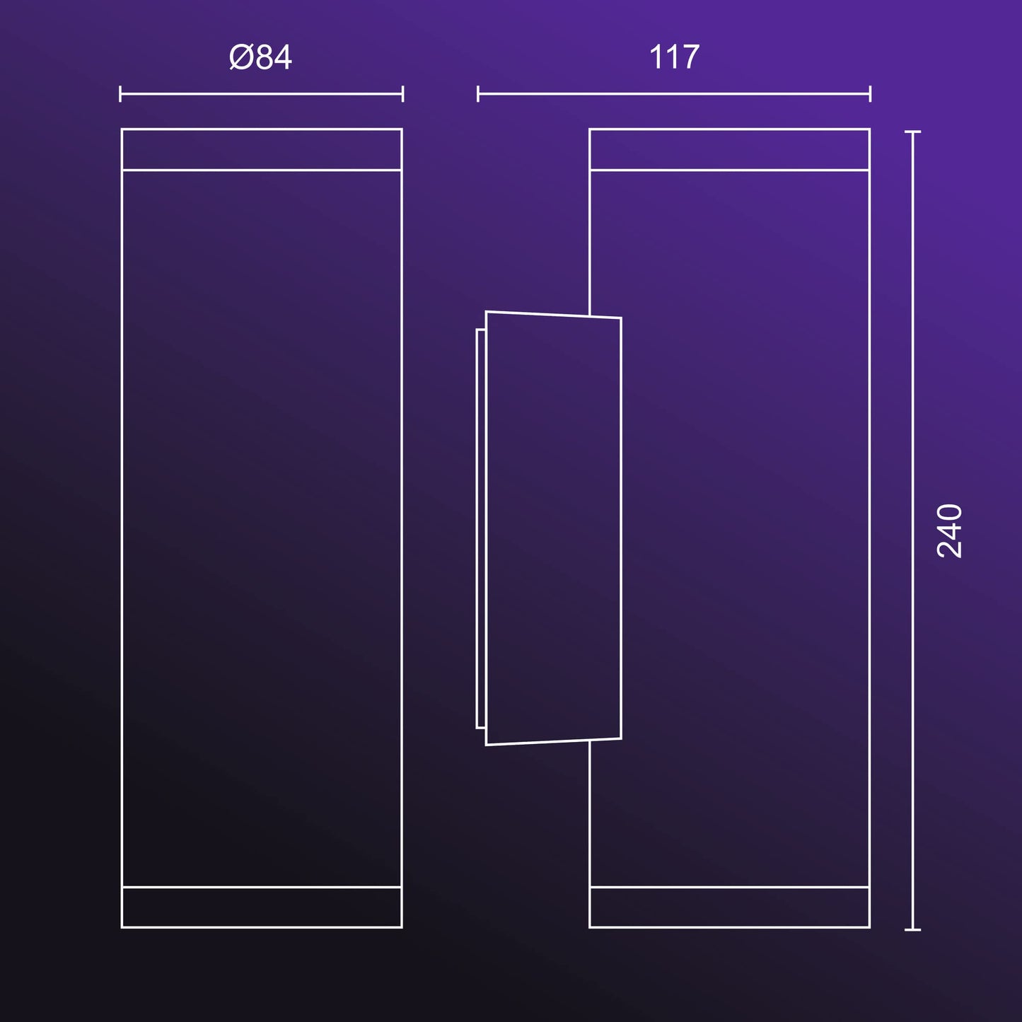 Philips Hue Appear Colour Smart LED-Wandleuchte für den Außenbereich, 1er Pack