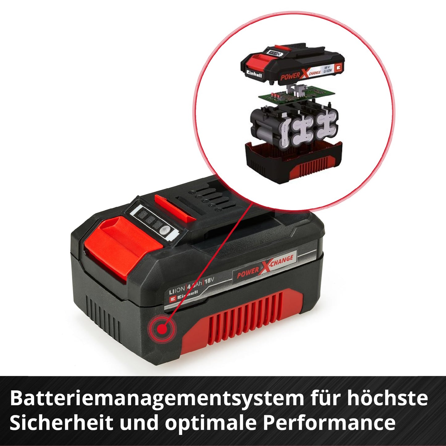 Original Einhell Akku PXC-Twinpack 4,0 Ah Power X-Change (Li-Ion, 18 V, 2x 4,0 Ah, für alle PXC-Geräte geeignet, proaktives Batteriemanagement, situativ angepasste Ladezyklen)