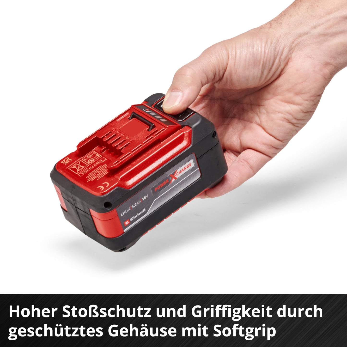 Original Einhell 5,2 Ah Plus System Akku Power X-Change (Li-Ionen Akku, 18 V, 5,2 Ah, passend für alle Power X-Change Geräte)
