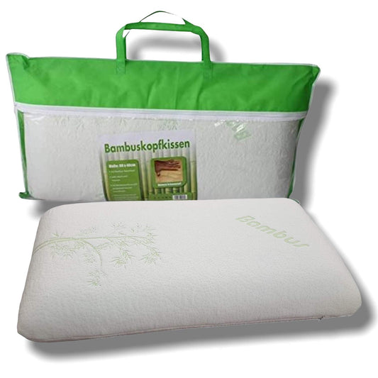 Anti Allergiker 40x70cm Orthopädische Schlafkissen, Kopfkissen mit Memory-Effekt, Schaumkissen, Bambus-Kissen mit Soft-Schaum