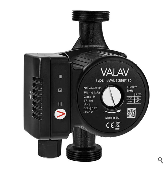 VALAV Umwälzpumpe eVAL1 25/6/180 – 25 mm, 6 m, 180 mm Länge, 230 V