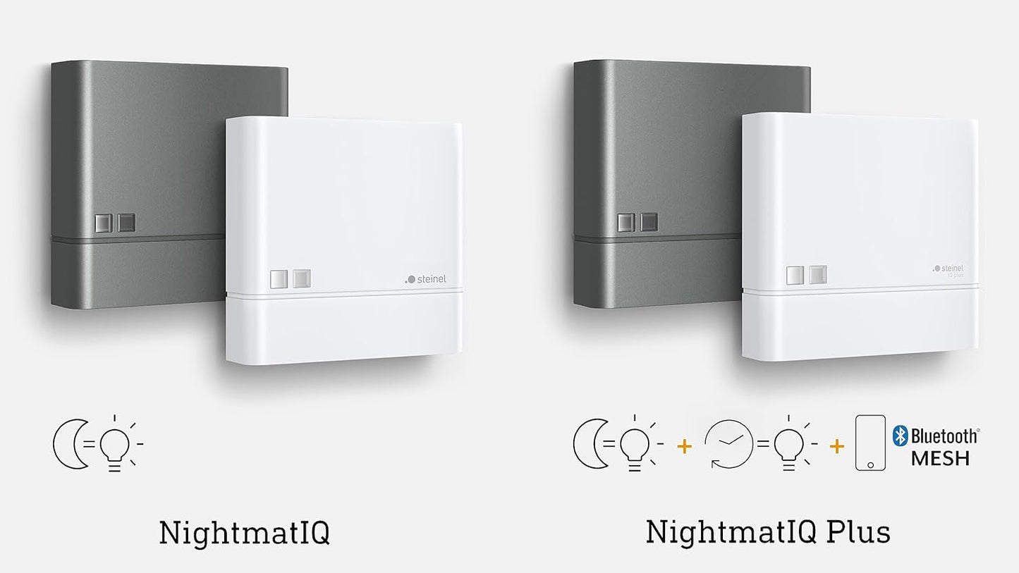 Steinel Dämmerungssensor NightmatIQ Anthrazit, Dämmerungsschalter außen, Lichtsensor für Außenbeleuchtung, IP54, 230 V