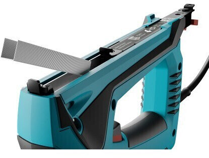 Novus Elektrotacker J-120 (Für Feindrahtklammern bis 14 mm und Nägel bis 16 mm, Gewicht: 1,4 kg, Farbe Blau, Handtacker, Tackerpistole) 031-0362