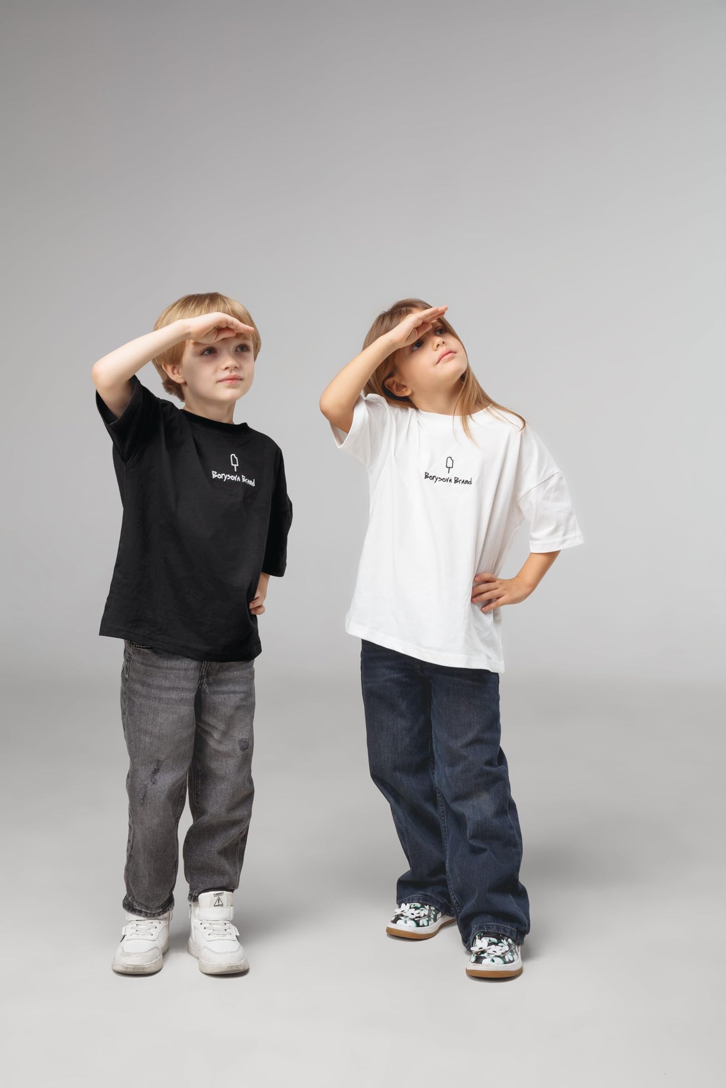 Kinder T-Shirt 3er-Pack – 100% Baumwolle, Kurzarm, für Jungen und Mädchen, Schwarz oder Weiß, Größen 92–116