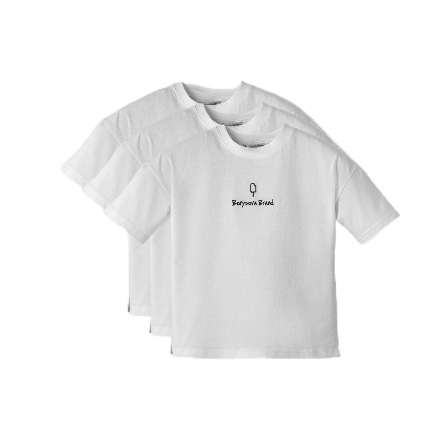 Kinder T-Shirt 3er-Pack – 100% Baumwolle, Kurzarm, für Jungen und Mädchen, Schwarz oder Weiß, Größen 92–116