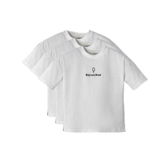 Kinder T-Shirt 3er-Pack – 100% Baumwolle, Kurzarm, für Jungen und Mädchen, Schwarz oder Weiß, Größen 92–116