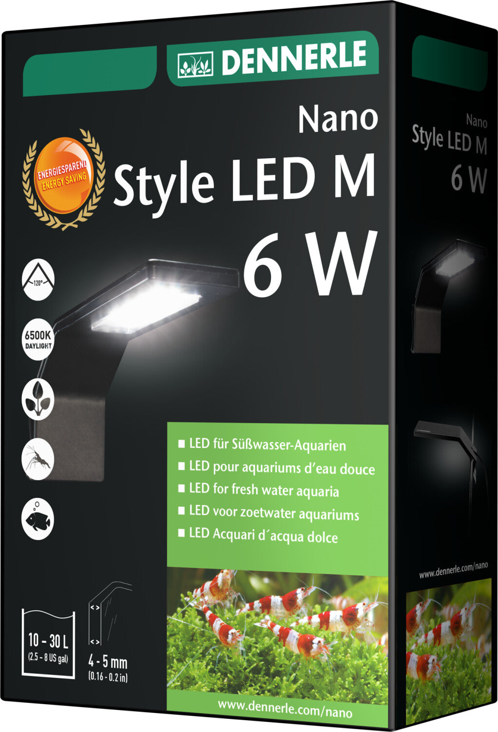 Dennerle 1132 Nano Style LED M 6 Watt Beleuchtung für Süßwasser Aquarien von 10-30 Liter