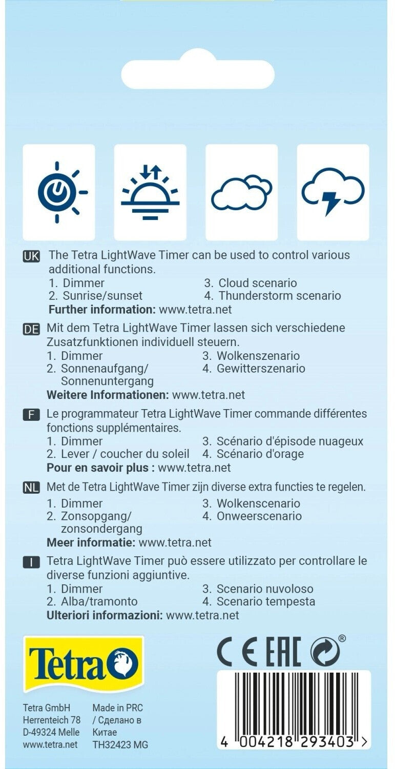 Tetra LightWave Timer - geeignet zur Programmierung der Tetra LightWave LED-Leuchten, ermöglicht Zusatzfunktionen (z.B. Sonnenauf- und Sonnenuntergänge)