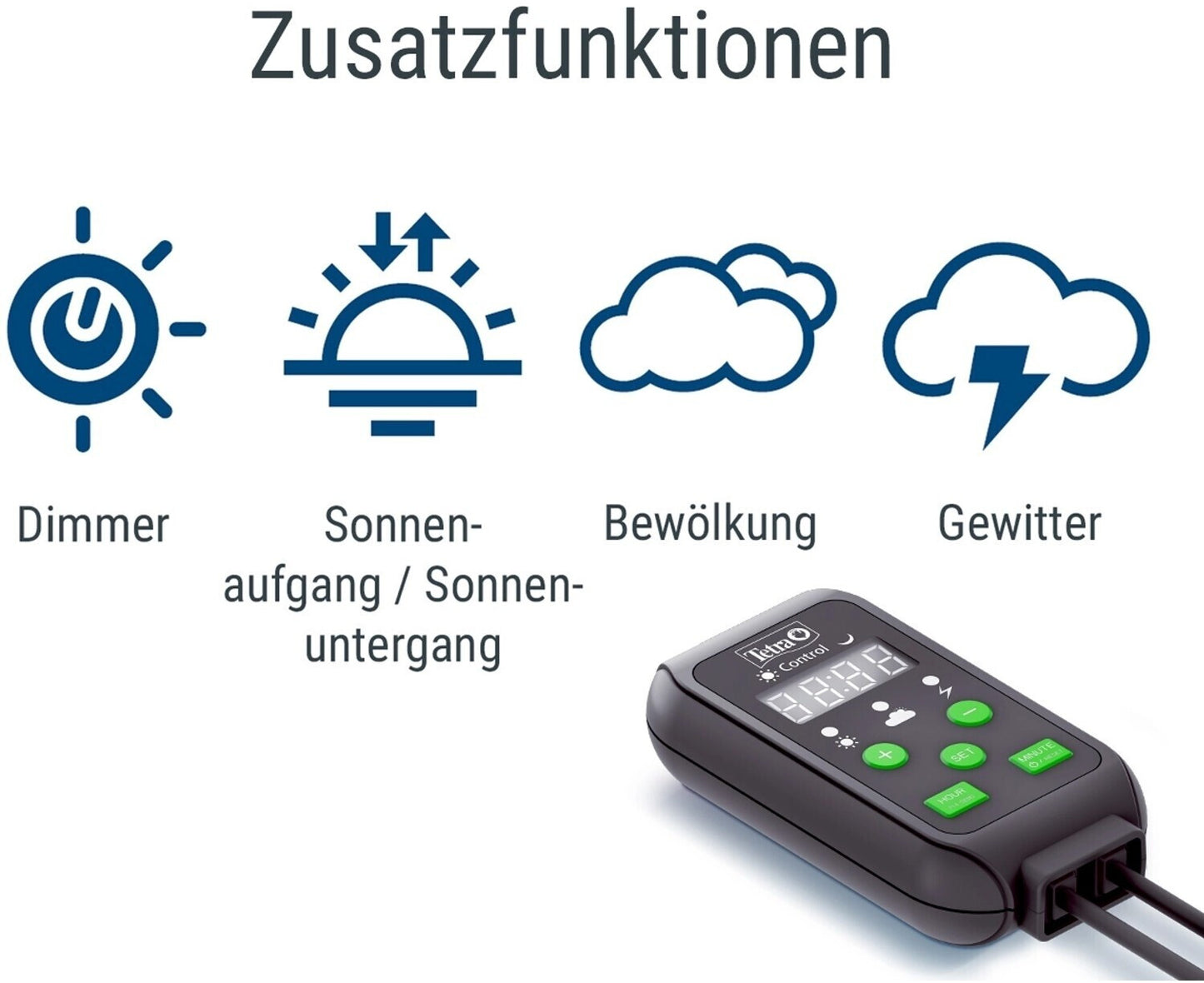 Tetra LightWave Timer - geeignet zur Programmierung der Tetra LightWave LED-Leuchten, ermöglicht Zusatzfunktionen (z.B. Sonnenauf- und Sonnenuntergänge)