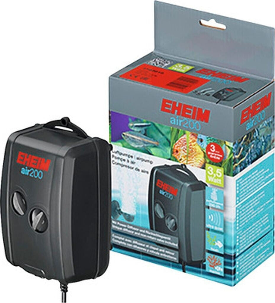 EHEIM air200 Aquarium Luftpumpe regelbar 200 l/h 3,5 W leise Membranpumpe