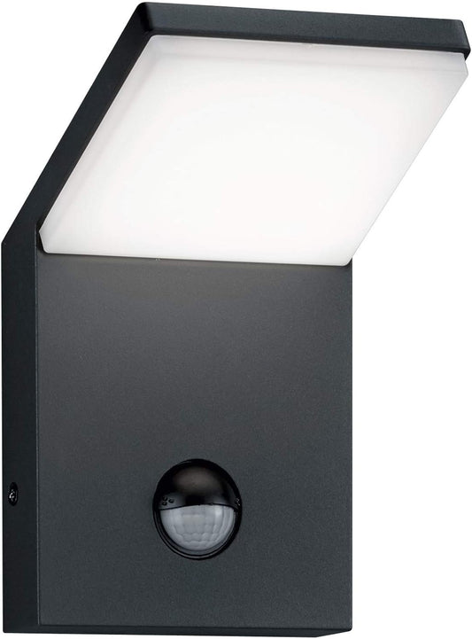 Trio LED Außenleuchte Pearl anthrazit 9W 800lm Wandlampe mit Sensor IP44