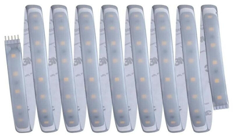 Paulmann Basisset 3 m  LED Streifen 24V LED Strip warmweiß LED Band selbst­kle­bend, er­wei­ter­bar/ kürz­bar, inkl. Trafo, IP44, 18W 1650Lm 2700K, L 300 cm