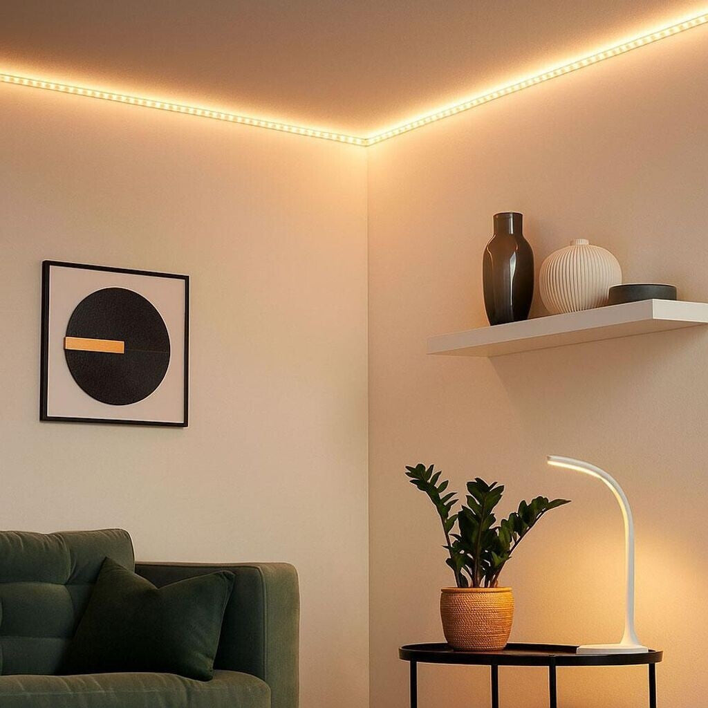 Paulmann Basisset 3 m  LED Streifen 24V LED Strip warmweiß LED Band selbst­kle­bend, er­wei­ter­bar/ kürz­bar, inkl. Trafo, IP44, 18W 1650Lm 2700K, L 300 cm