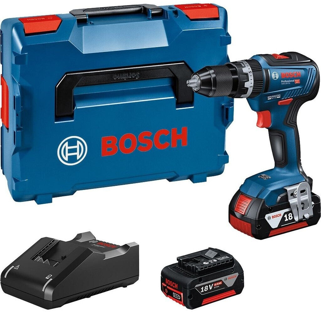 Bosch GSB 18V-55 Professional 06019H530B Schlag­bohr­ma­schi­ne (2 x 5.0 Ah, GAL 18V-40,L)