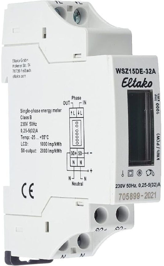 Eltako WSZ15DE-32A 28032615 230V Wech­sel­strom­zäh­ler