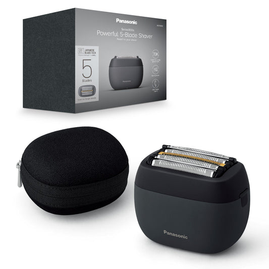Panasonic ES-PV3B-K803 Series 900s Premium Kompakt-Rasierer, Nass- und Trockenrasierer mit 5 Klingen für Männer, reaktionsschneller Bartsensor, USB-C, Premium Case, Anthrazit