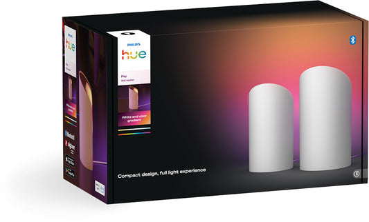 Philips Hue Play Wallwasher Doppelpack Tischleuchte RGB Weiß (929004236201)