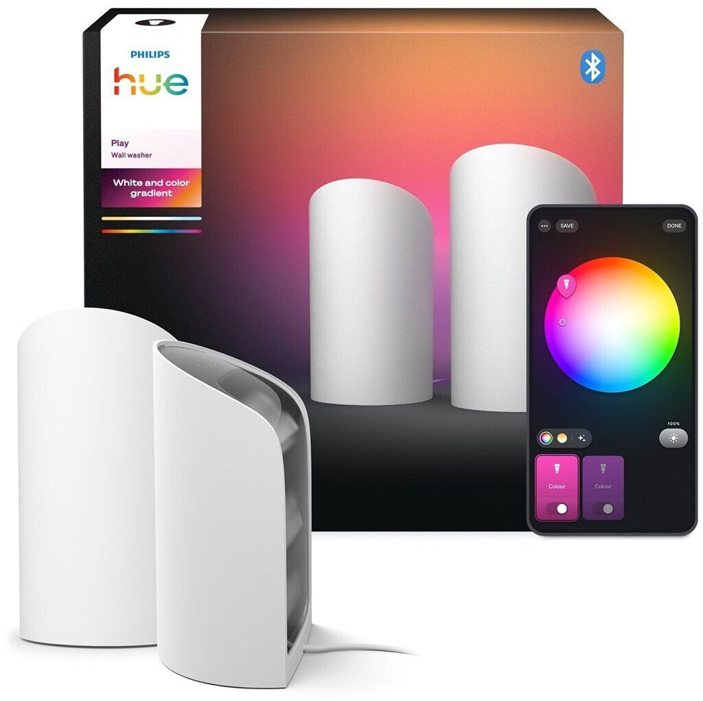 Philips Hue Play Wallwasher Doppelpack Tischleuchte RGB Weiß (929004236201)