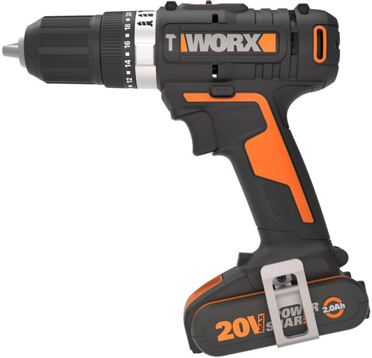 WORX WX370.1 Akku Schlagbohrschrauber 20V – 50 Nm, 2-Gang-Getriebe & LED-Licht
Zum Schrauben, Bohren & Schlagbohren – inklusive 2 × 2 Ah Akkus & Ladegerät