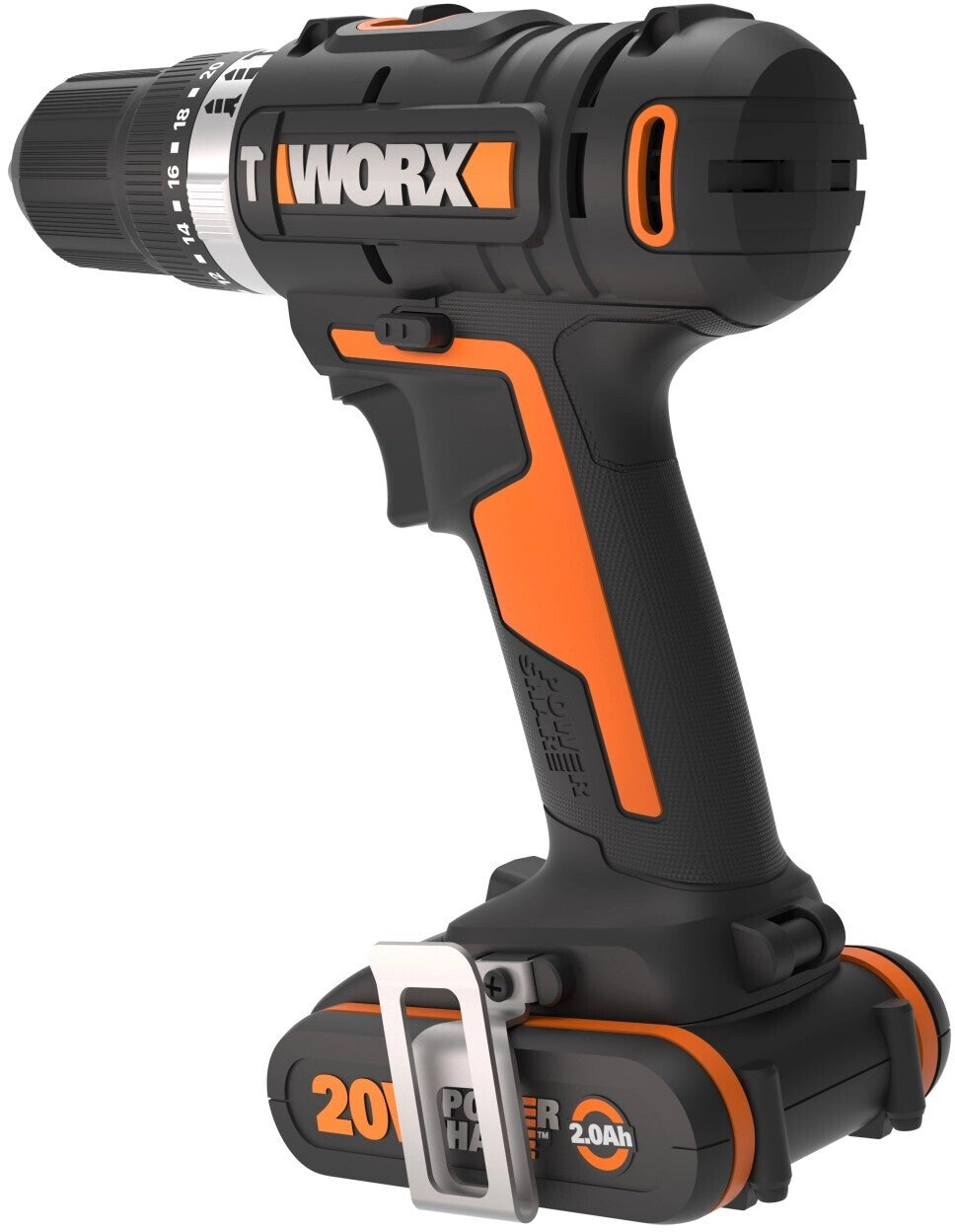 WORX WX370.1 Akku Schlagbohrschrauber 20V – 50 Nm, 2-Gang-Getriebe & LED-Licht
Zum Schrauben, Bohren & Schlagbohren – inklusive 2 × 2 Ah Akkus & Ladegerät
