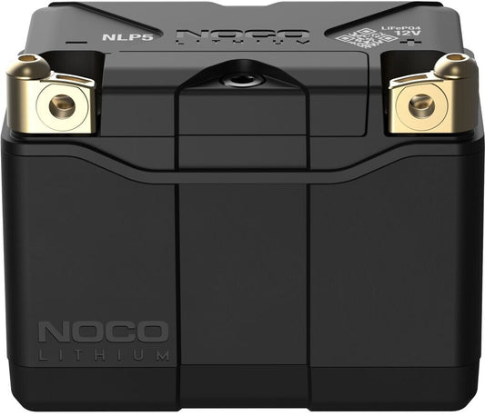 NOCO Lithium NLP5: Ultraleichte 12V Lithium Motorradbatterie – Gruppe 5 – 2Ah – 250A Startstrom – Intelligentes BMS – für Motorräder, Enduros, Quads, Roller und mehr