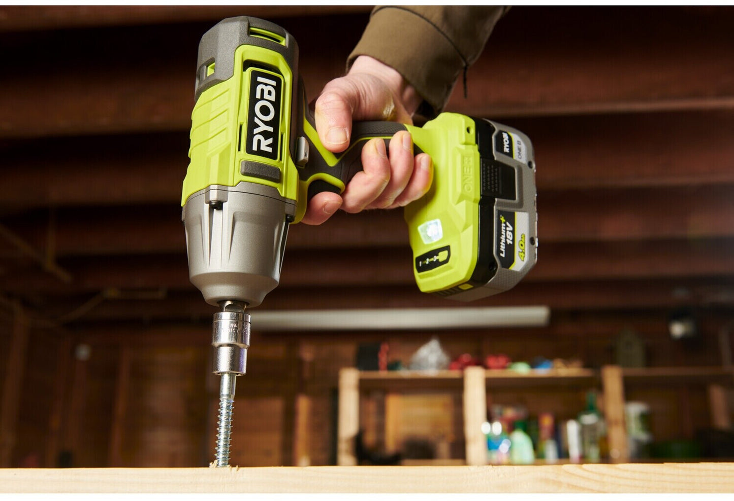 Ryobi RIW18-0 Akku Schlagschrauber 18V, 600Nm, 3-Gang, LED-Licht, ohne Akku