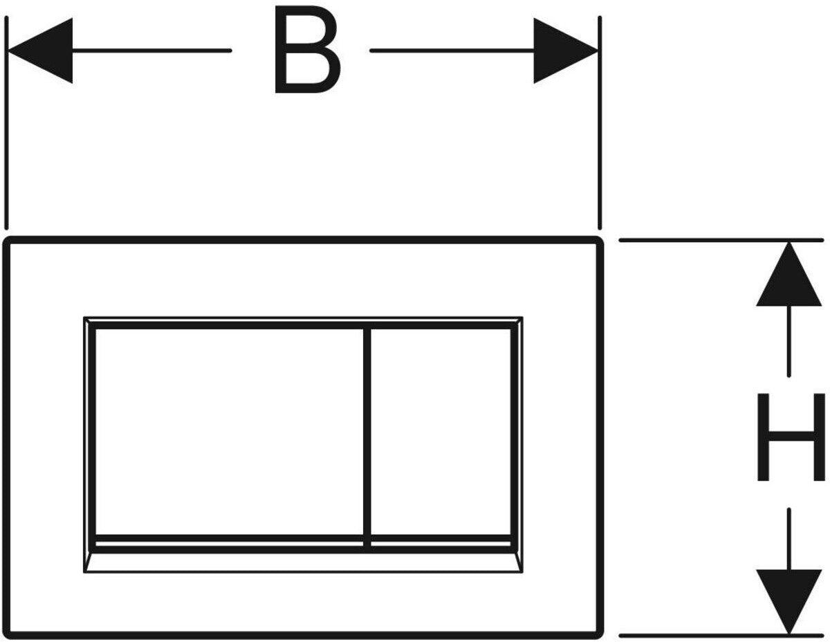 Geberit Betätigungsplatte Sigma 30 für 2-Mengen-Spülung mattchrom/hochglanz