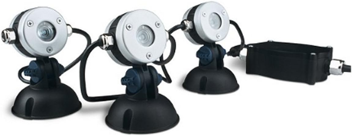 Oase LunAqua Mini LED Warm 50513 Teichbeleuchtung 3er Set 12V IP68 180° schwenkbar