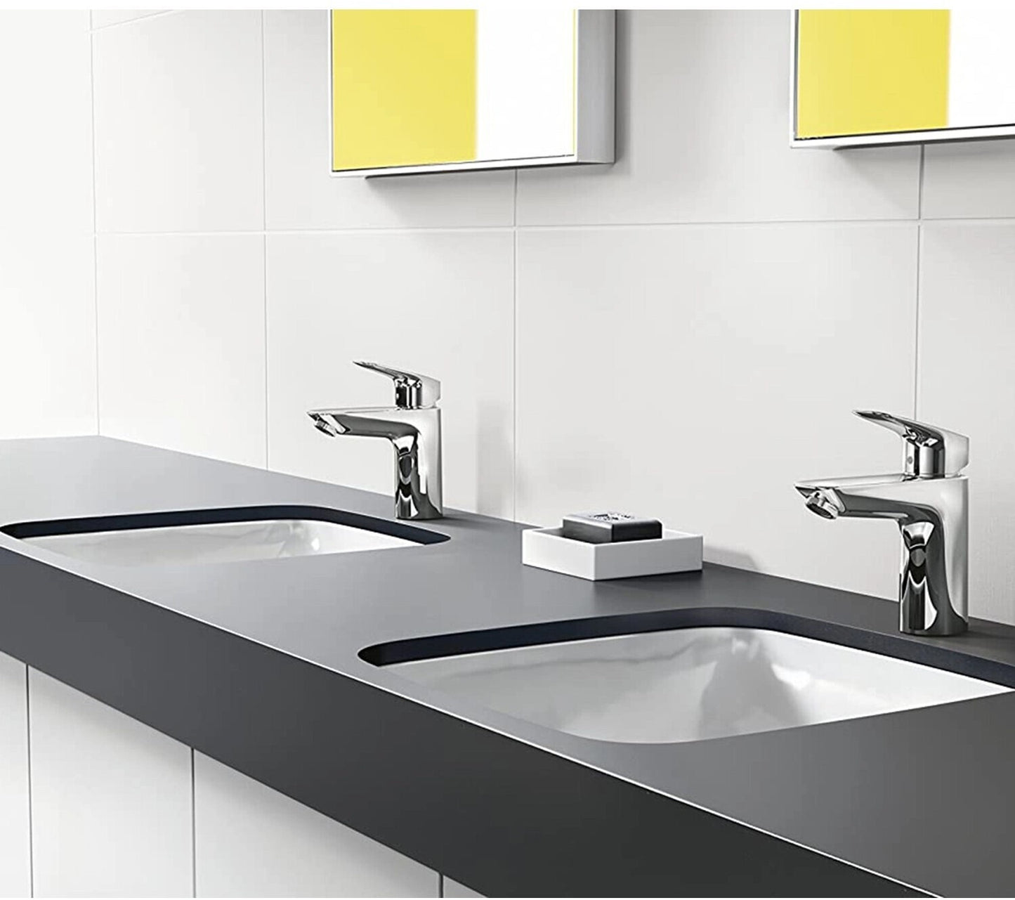 Hansgrohe Logis E100 Einhebel-Waschtischarmatur Chrom mit Zugstange EcoSmart